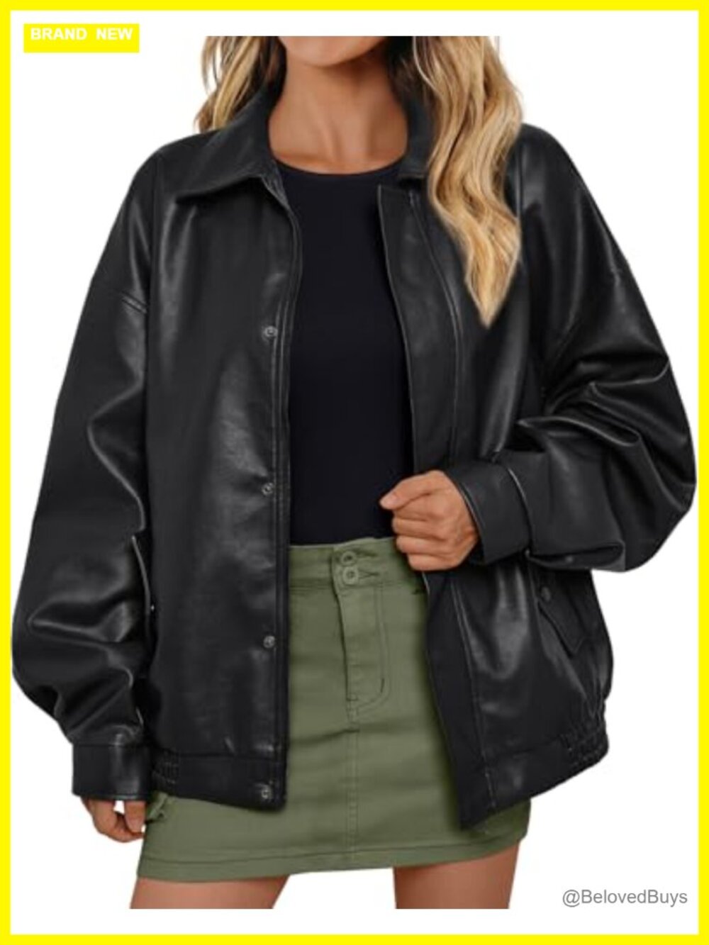 Women's Oversized Faux Suede Motorcycle Jacket Zip Up Blazer
